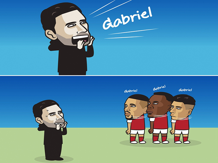 Ảnh chế: HLV Arteta cảm thấy bối rối sau khi Gabriel Jesus gia nhập Arsenal
