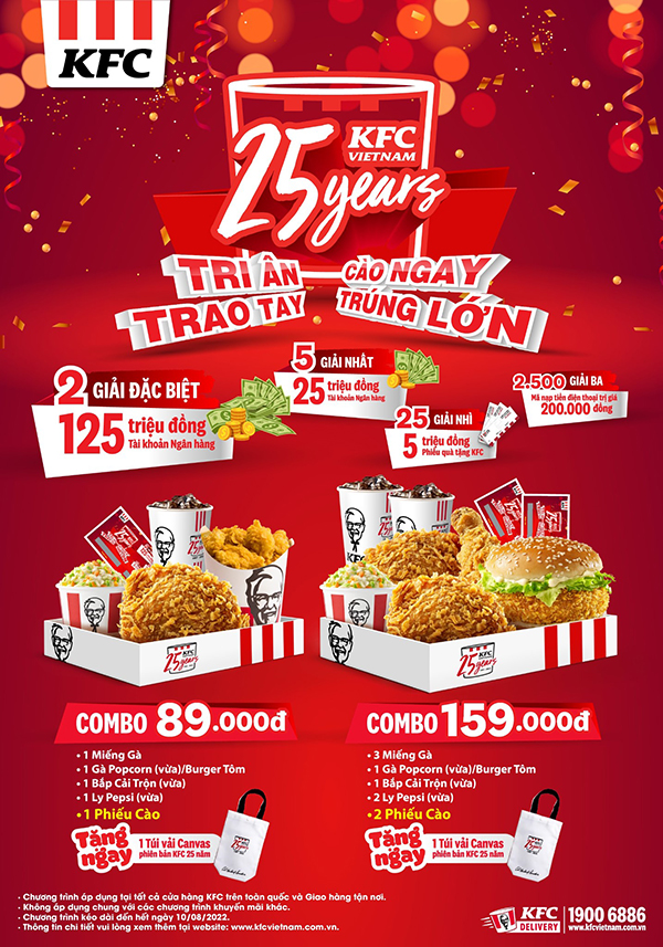 KFC kỷ niệm 25 năm có mặt tại Việt Nam với chuỗi ưu đãi hấp dẫn - 1