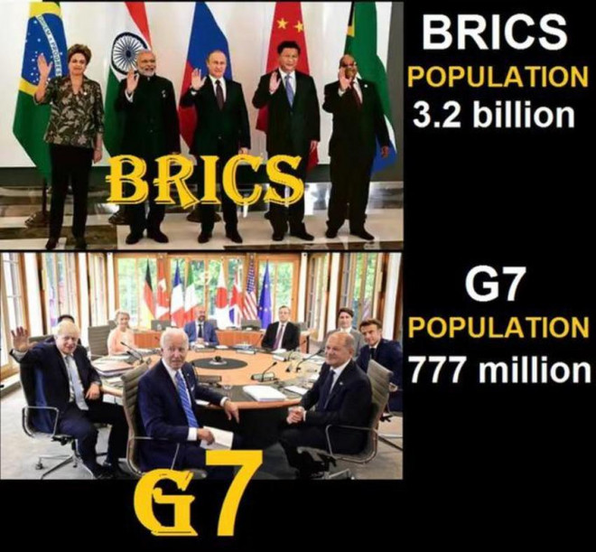 Bắc Kinh chê G7 không... đông dân bằng BRICS - 1
