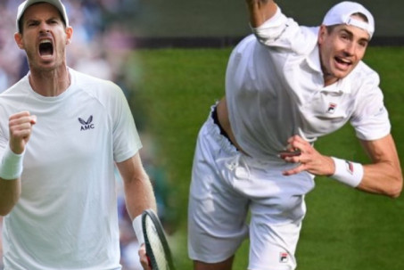 Video tennis Murray - Isner: Giao bóng đỉnh cao, uy lực "khổng lồ" 2m08 (Wimbledon)
