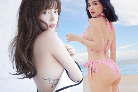 Sỹ Thanh, Thu Quỳnh mặc bikini bé xíu, khoe hình xăm chỗ 'nhạy cảm' khiến nhiều người chú ý