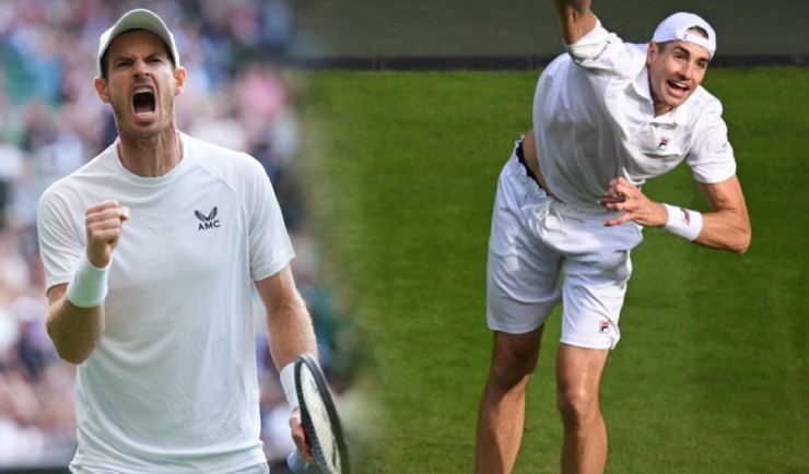 Video tennis Murray - Isner: Giao bóng đỉnh cao, uy lực &#34;khổng lồ&#34; 2m08 (Wimbledon) - 1