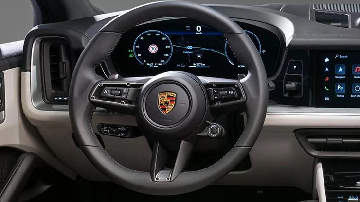 Porsche Cayenne 2024 lộ thiết kế nội thất với màn hình trải dài hết táp lô - 5
