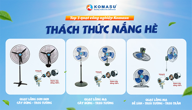 Quạt công nghiệp Komasu - Thương hiệu Việt hơn 20 năm đồng hành cùng người tiêu dùng - 1