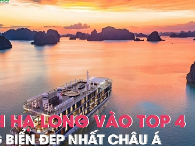 Vịnh Hạ Long vào top 4 vùng biển đẹp nhất châu Á có thể ngắm được cả bình minh và hoàng hôn