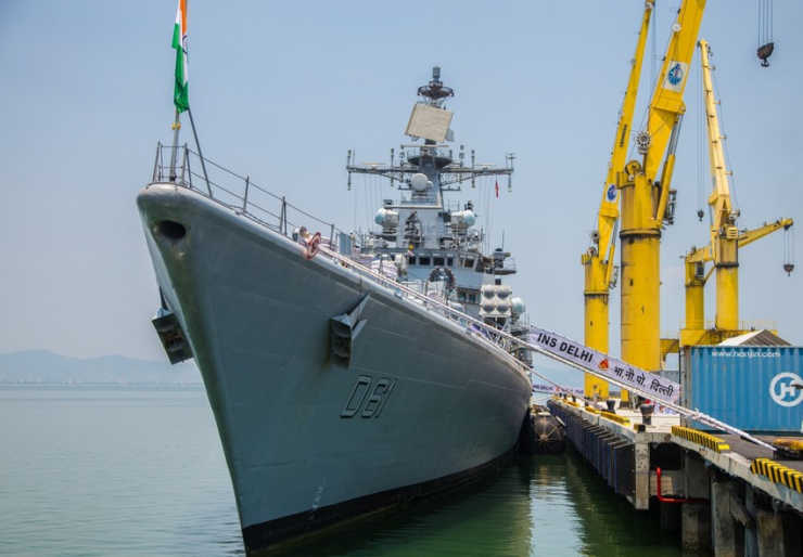 Ngắm 2 tàu khu trục hiện đại của Hải quân Ấn Độ trên cảng Tiên Sa - 1