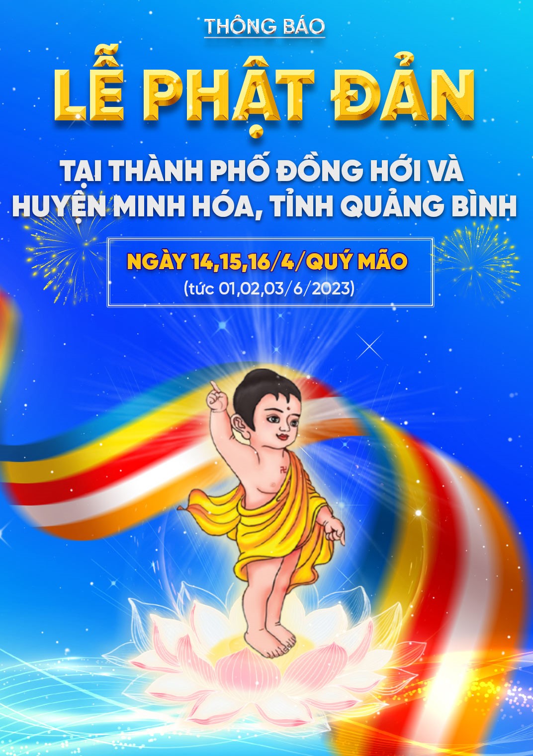 Quảng Bình: Đại lễ Phật Đản 2023 diễn ra vào ngày 14 - 16/4/Quý Mão (tức 1 - 3/6/2023) - 1