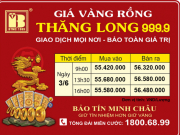 Giá Vàng Rồng Thăng Long- Bảo Tín Minh Châu ngày 03.06.2023