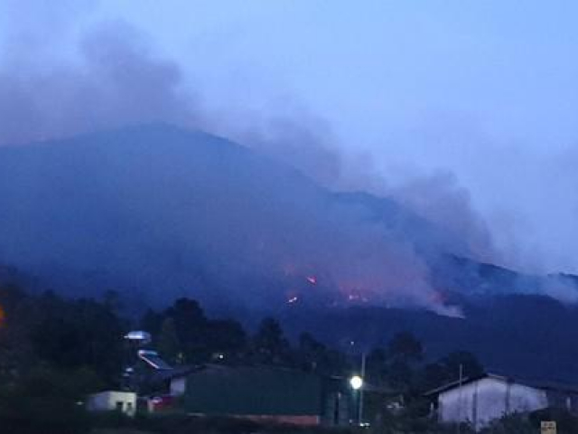 Lâm Đồng: Đang cháy rừng lớn ở núi Voi