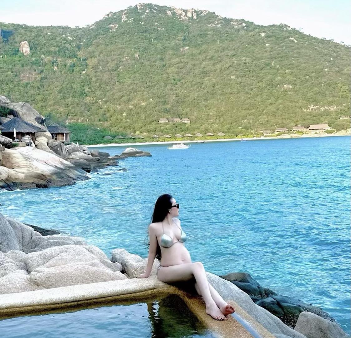 &#34;Cô dâu 200 cây vàng Nam Định&#34; giữ vóc dáng thon thả dù đang mang bầu lần 3 - 3