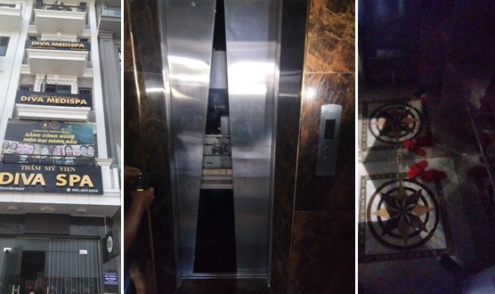 Mất điện đột ngột, 4 người kẹt trong thang máy - 1