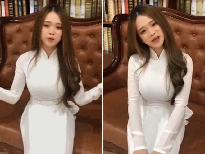 Linh Ka gây chú ý vì vòng một bất thường khi diện áo dài - 1