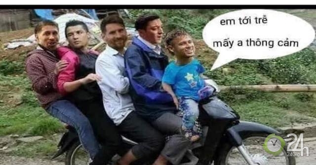 Dân mạng chế ảnh Neymar đạp xe về nước sau khi Brazil thua Bỉ