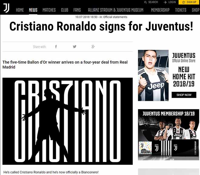&#34;Bom tấn&#34; Ronaldo rời Real sang Juventus: Chia tay xúc động, công bố chính thức - 1