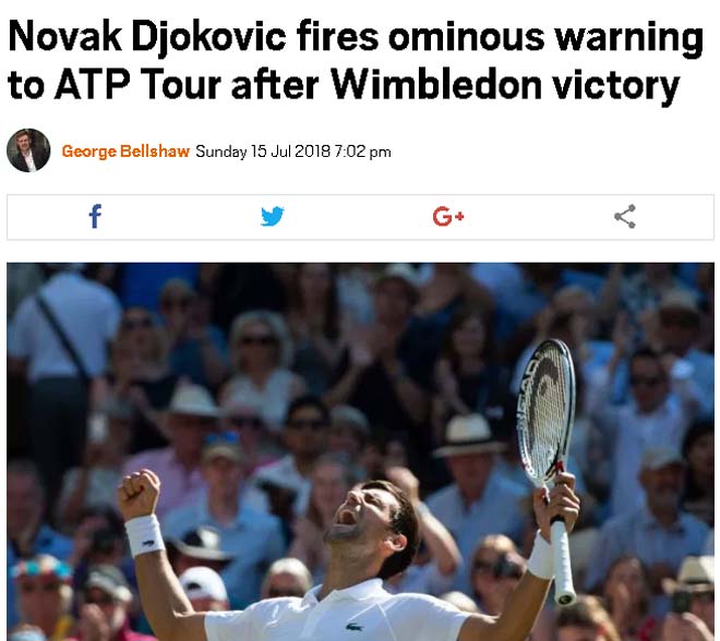 Djokovic vô địch Wimbledon: Big Three trở lại, báo chí cảnh báo Federer & Nadal - 1