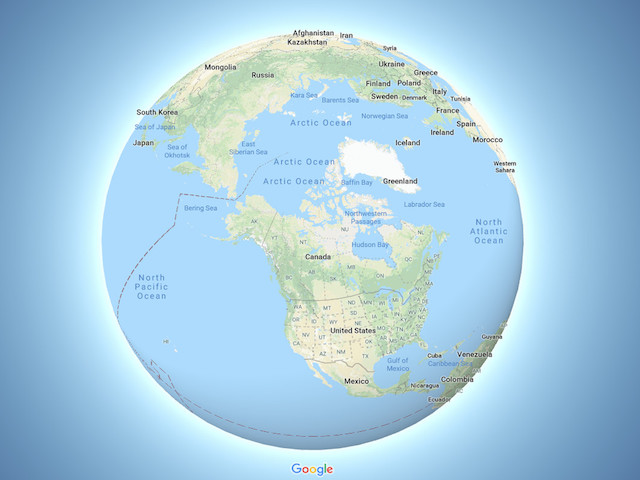 bản đồ trái đất hình cầu