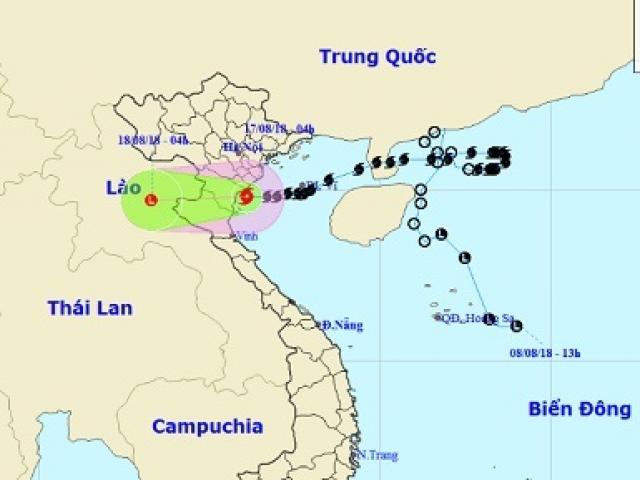 Bao số 4 đổ bộ, vịnh Bắc Bộ sóng biển cao 4 with