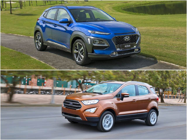 So sánh Hyundai Kona 1.6 Turbo và Ford Ecosport 1.0 Ecoboost