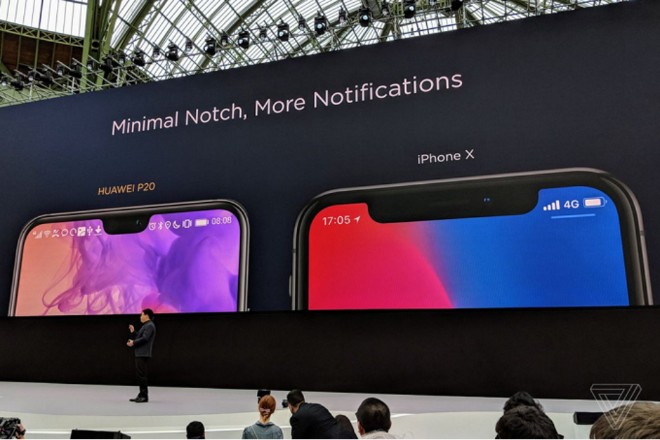 Huawei “vỗ ngực giương oai”, chê "tai thỏ" kém cỏi của iPhone X - 1