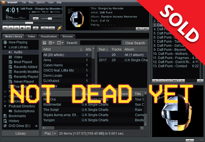 Phần mềm nghe nhạc huyền thoại Winamp sắp hồi sinh? - 1