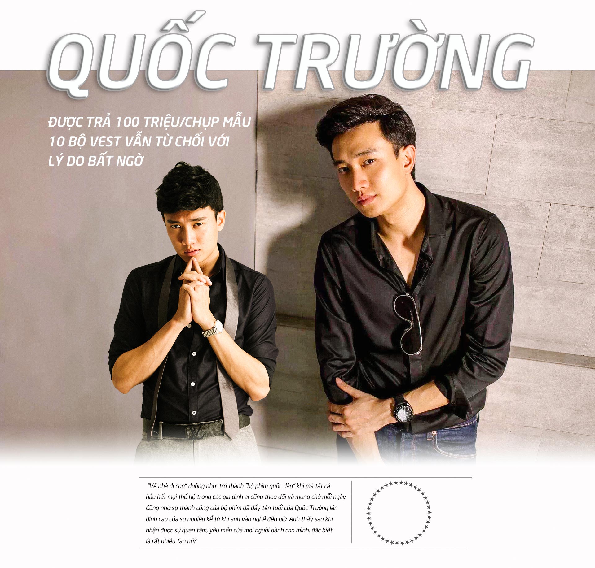 Quốc Trường được trả 100 triệu/chụp mẫu 10 bộ vest vẫn từ chối với lý do bất ngờ - 1