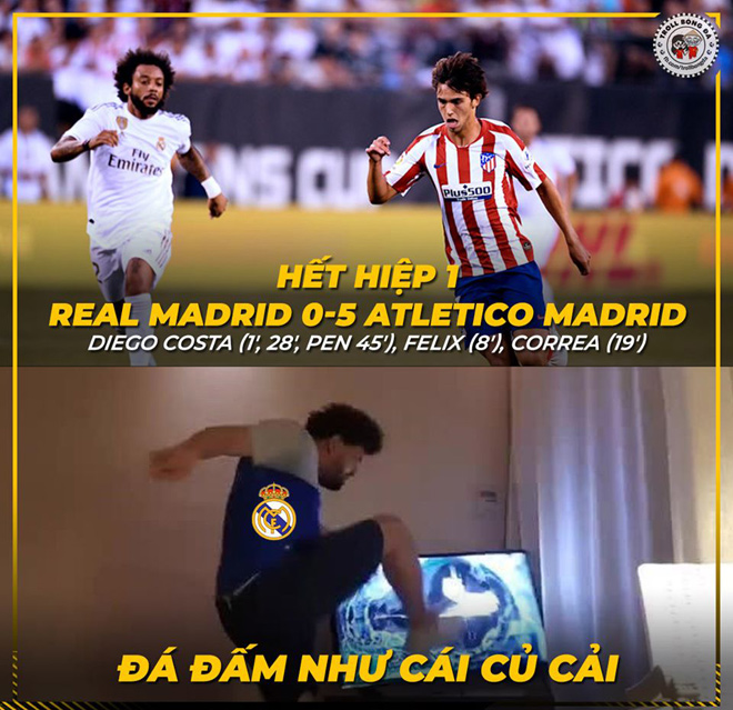 Real Madrid thua thảm Atletico, anti fan được dịp hả hê chế ảnh