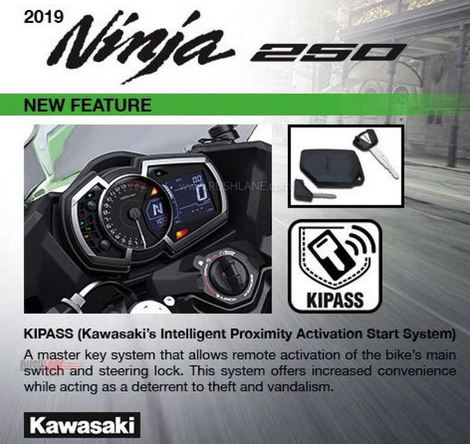 2019 Kawasaki Ninja 250 ra mắt với công nghệ khởi động động cơ từ xa - 1