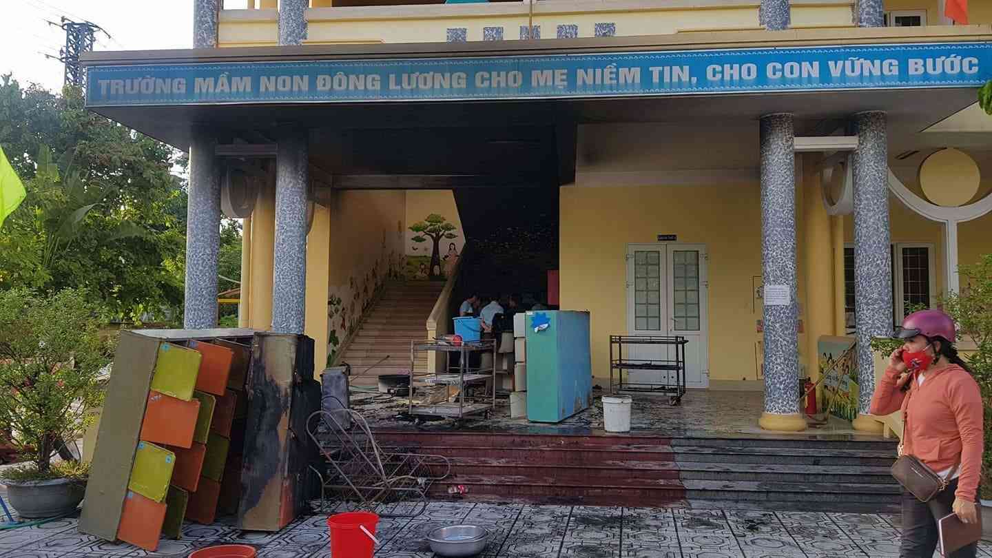 Cháy trường mầm non, sơ tán kịp thời gần 120 trẻ nhỏ - 1
