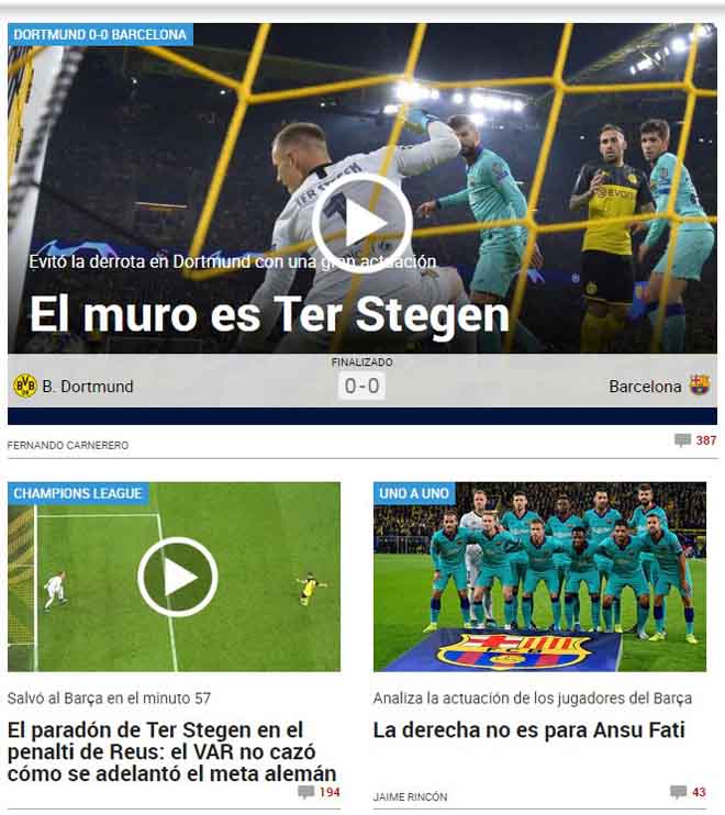 Barca hút chết cúp C1: Báo chí khen "người nhện" Stegen, chê Messi hứa suông - 4
