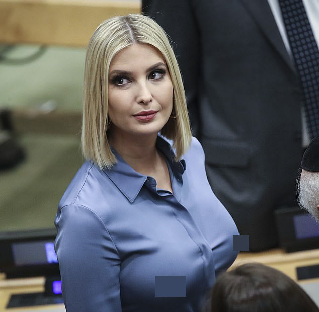 Con gái Tổng thống Trump bị chỉ trích nặng nề vì áo lộ ngực tại Liên hợp quốc - 1