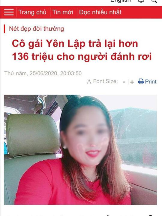 Sự thật bất ngờ vụ người phụ nữ trả lại hơn 136 triệu đồng cho người đánh rơi - 2