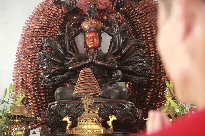 Lắp "mắt thần" theo dõi ngày đêm bảo vật nhiều tay nhất Việt Nam - 13