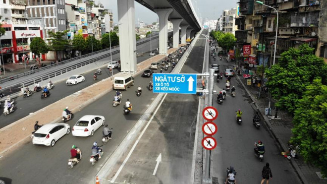 Ngỡ ngàng đường vành đai 2 trên cao trước ngày thông xe - 15
