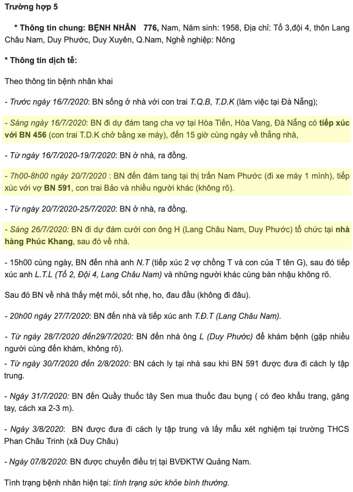 Nhiều bệnh nhân COVID-19 ở Quảng Nam từng đi đám tiệc, có người du lịch Đà Lạt - 5