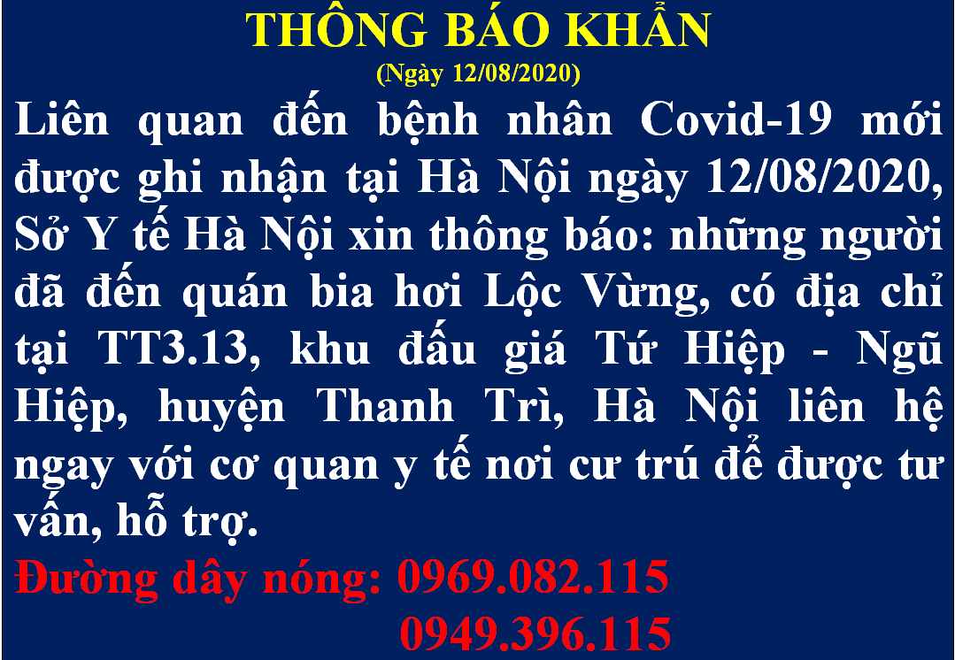 Thêm 1 ca dương tính với SARS-CoV-2, Hà Nội truy tìm người đến quán bia - 1