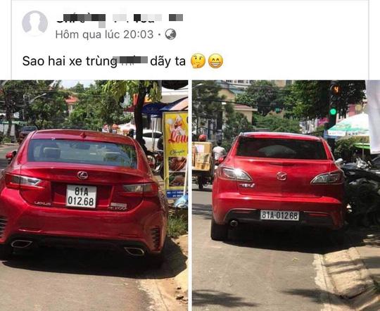 Xe sang Lexus mang biển số đẹp... trùng với xe khác - 1