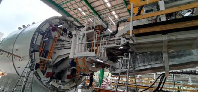 Cận cảnh robot đào hầm đường sắt Nhổn- ga Hà Nội dài hơn 100m, nặng 850 tấn - 3