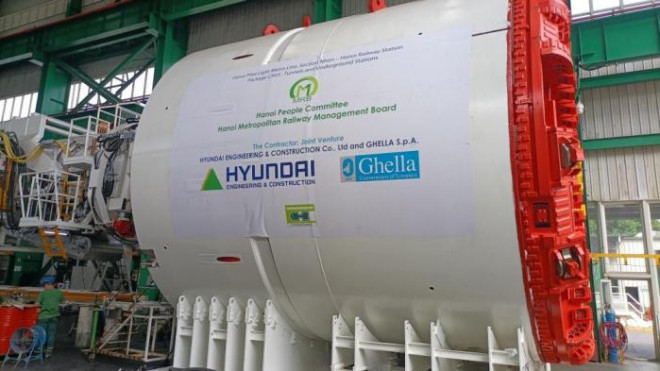 Cận cảnh robot đào hầm đường sắt Nhổn- ga Hà Nội dài hơn 100m, nặng 850 tấn - 6