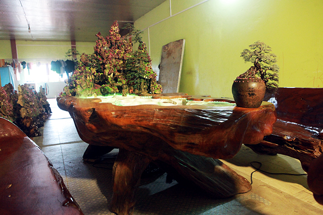 Bàn đá gắn hàng nghìn viên đá quý, độc đáo nhất Việt Nam - 12