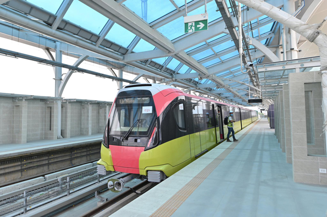 Hình ảnh đoàn tàu Nhổn - ga Hà Nội chạy thử nghiệm 8,5km trên cao - 8