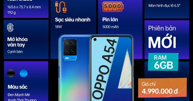 Rước ngay OPPO A54 6GB cùng "deal khủng" trên Lazada - Vimarsana News