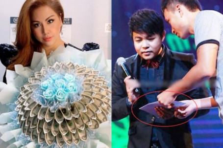 Đi diễn, em gái Cẩm Ly được tặng cả bó hoa bằng tiền đô cũng không bằng người này
