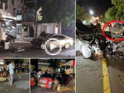 4 xe đâm liên hoàn trong đêm, 2 người thương vong