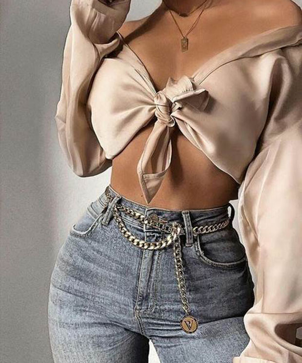 Đủ kiểu áo crop-top buộc vạt không kén dáng - 2