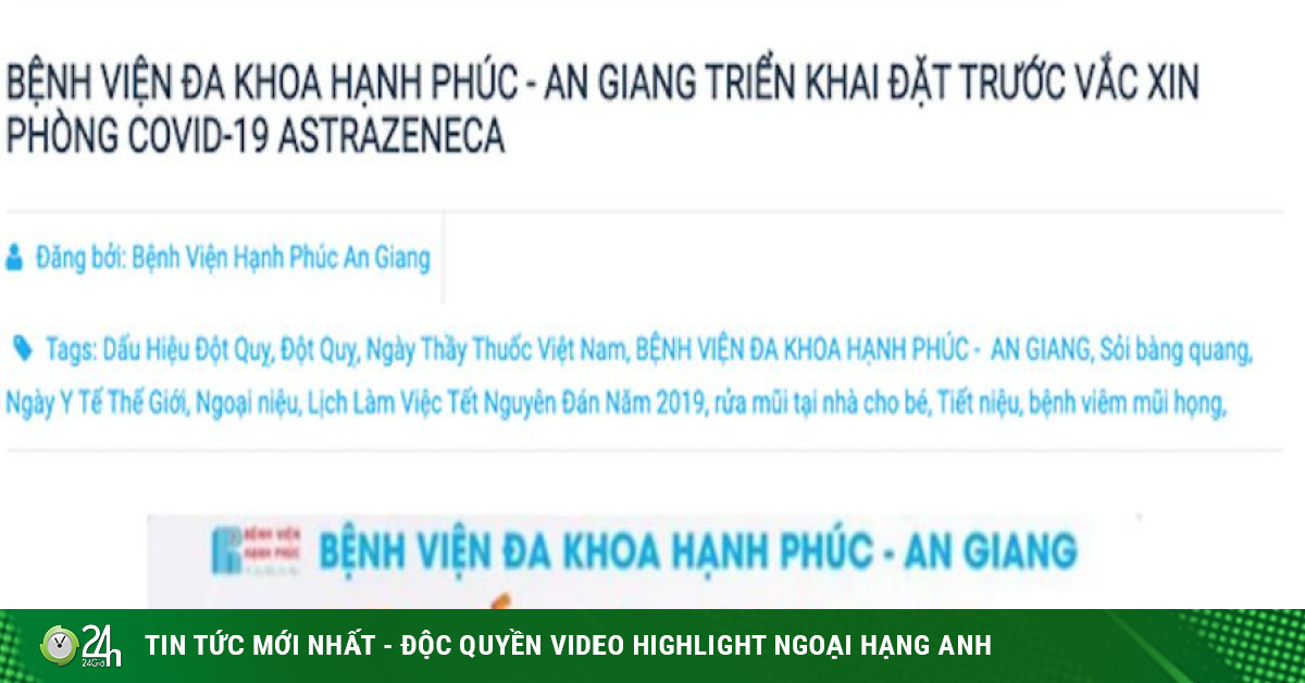 Đăng thông tin tiêm dịch vụ vaccine COVID-19, 1 bệnh viện bị phạt 50 triệu - Vimarsana News