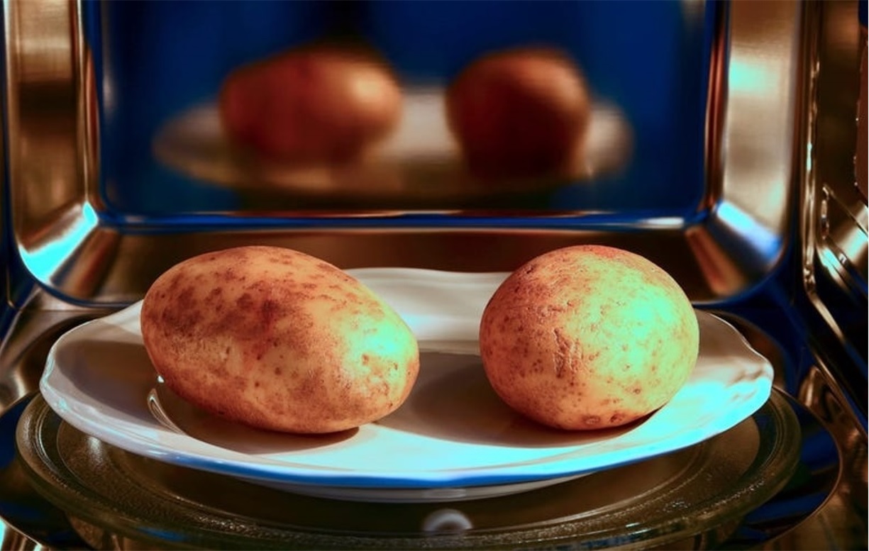 Nướng khoai tây bằng lò vi sóng, tưởng khó chín nhưng lại ngon vô cùng - 1