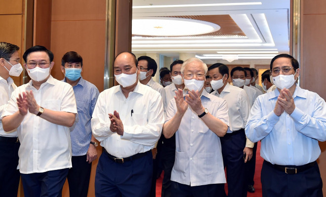 Tổng Bí thư, Chủ tịch nước, Chủ tịch Quốc hội dự phiên họp Chính phủ đầu tiên - 1