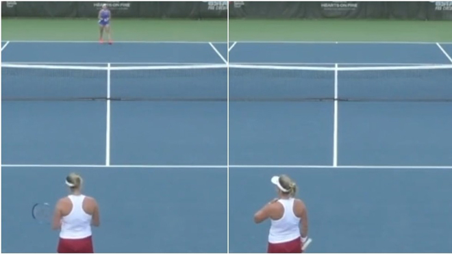 The female tennis player warmed up and made the opponent and the referee unbearable - 1