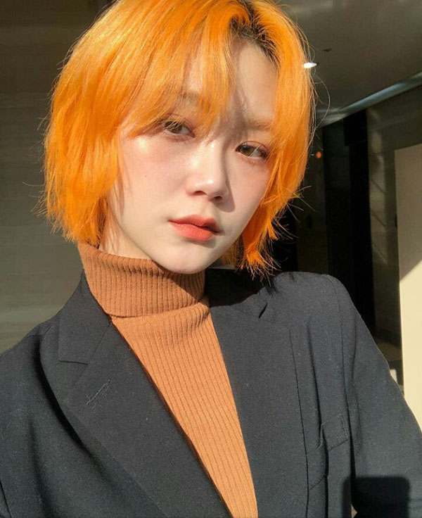 10 kiểu tóc nhuộm màu cam ánh vàng ấn tượng không thể bỏ qua