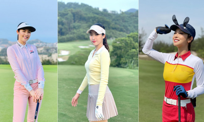 Thời trang đánh golf năng động mà vẫn quyến rũ của dàn Hoa hậu, Á hậu Việt - 1